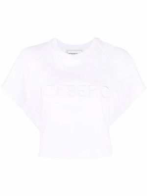 Iceberg embroidered-logo cropped T-shirt - White
