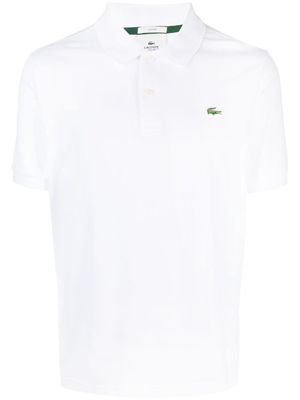 Lacoste logo-patch cotton polo shirt - White