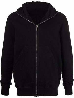 Rick Owens zip-up cotton hoodie - Black