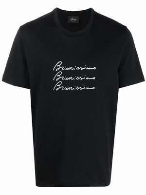 Brioni Brionissimo-print T-shirt - Black