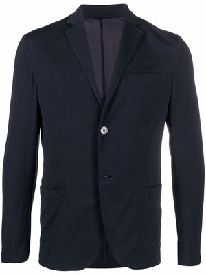 Cruciani slim-cut single-breasted blazer - Blue