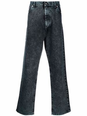 VTMNTS acid-wash straight-leg jeans - Blue