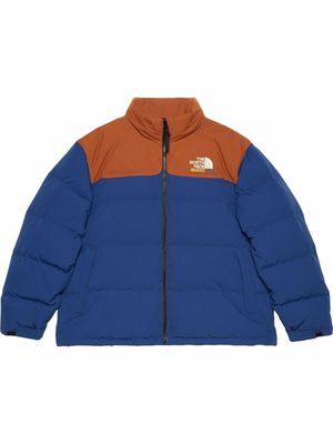 Gucci x The North Face padded down jacket - Blue