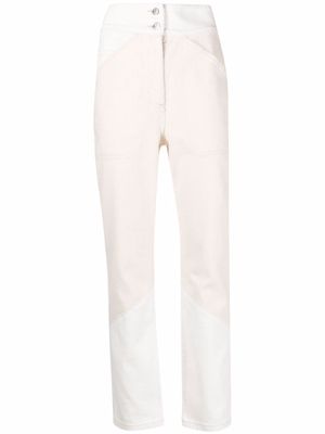 Ba&Sh Apolo cropped patchwork jeans - Neutrals