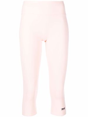 Reebok x Victoria Beckham logo cropped leggings - Pink