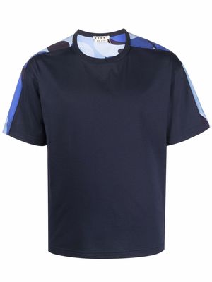 Marni panelling camouflage-print T-shirt - Blue