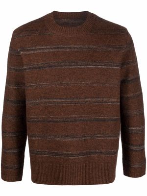 Maison Margiela striped wool-blend jumper - Brown