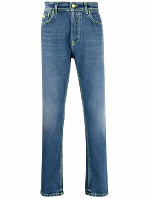 MSGM mid-rise straight-leg jeans - Blue