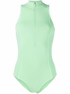 Y-3 zip-detail swimsuit - Green