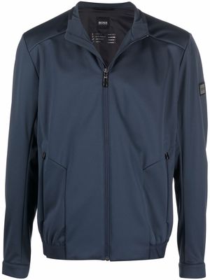 BOSS high-neck zip-up jacket - Blue