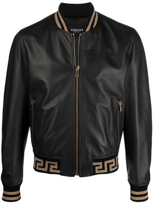 Versace Greca-pattern bomber jacket - Black
