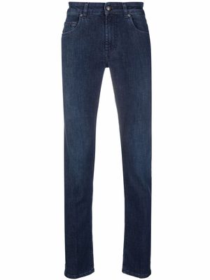 Fay low-rise slim-cut jeans - Blue