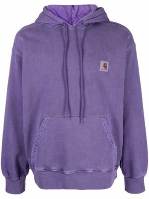 Carhartt WIP logo-patch hoodie - Purple