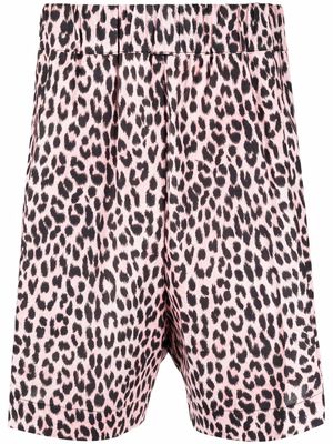 Laneus leopard-print shorts - Black