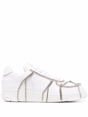 Gcds crystal-embellished low-top sneakers - White