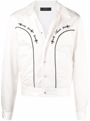 AMIRI Johnny button-up Western jacket - White