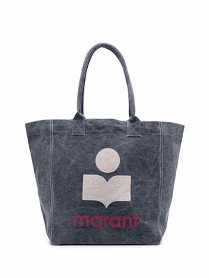 Isabel Marant logo-print tote bag - Blue
