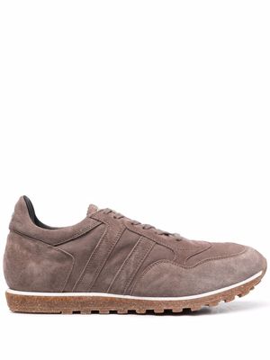 Alberto Fasciani panelled lace-up sneakers - Brown