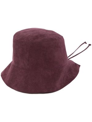 Muller Of Yoshiokubo drawstring faux-suede hat - Red