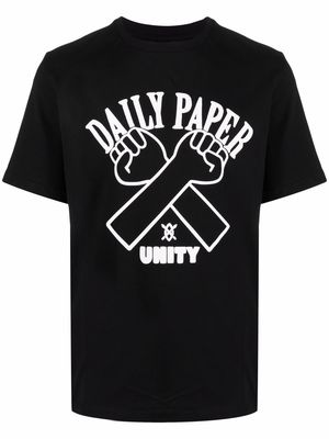 Daily Paper logo crew-neck T-shirt - Black