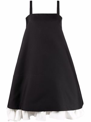 Jil Sander square-neck sleeveless dress - Black
