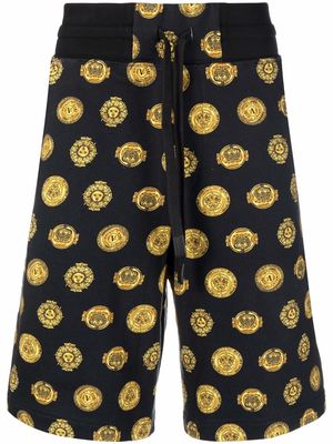 Versace Jeans Couture baroque pattern-print shorts - Black