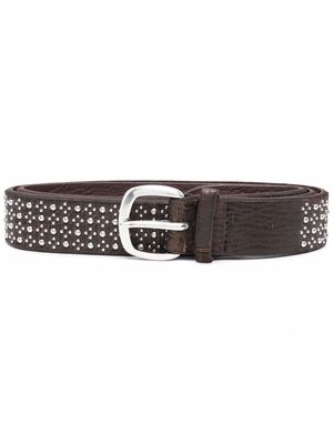 Orciani stud-embellished leather belt - Brown