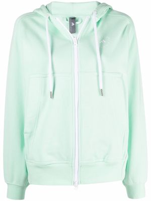 adidas by Stella McCartney chest logo-print hoodie - Green