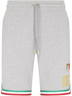 Dolce & Gabbana Italia cotton track shorts - Grey