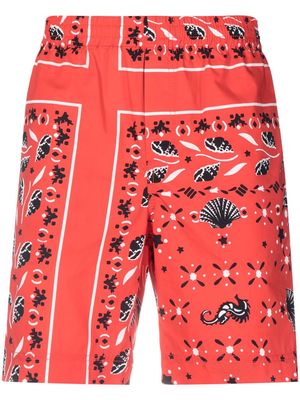 MSGM Bandana-print shorts - Red