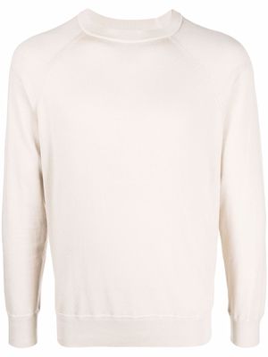 Malo fine-knit cotton jumper - Neutrals