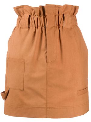 Fendi paperbag-waist mini skirt - Neutrals