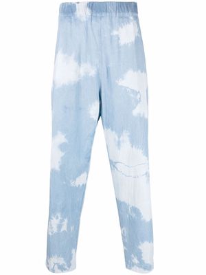 Laneus tie-dye print trousers - Blue