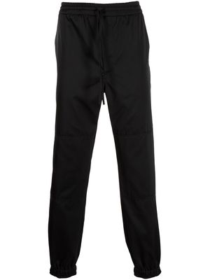 Alexander McQueen high-waisted cotton track trousers - Black