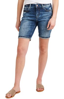 Silver Jeans Co. Elyse Bermuda Jean Shorts in Indigo