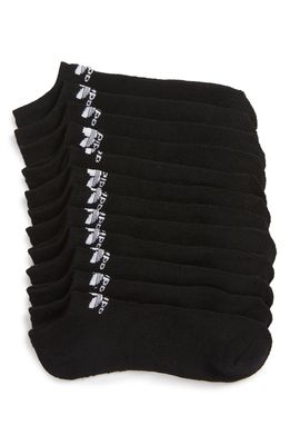 adidas Originals Trefoil 6-Pack No-Show Socks in Black