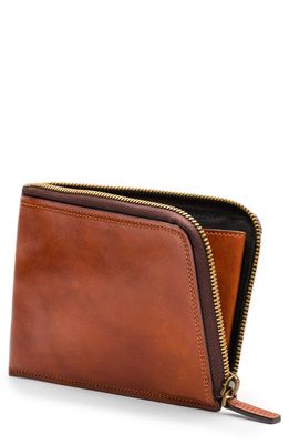 Bosca Dolce Leather Passport Case in Amber