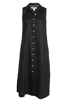 Tommy Bahama Tommy Bahaha Two Palms Linen Shirtdress in Black