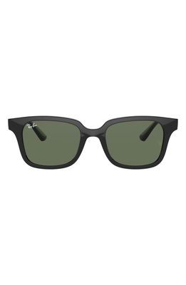 Ray-Ban Junior Wayfarer 48mm Sunglasses in Shiny Black/Dark Green