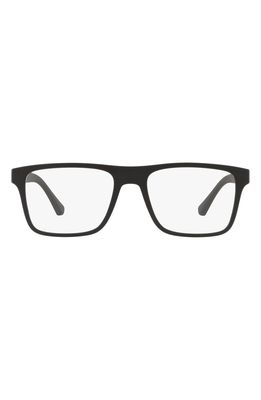 Emporio Armani Rectangular Optical Glasses in Black