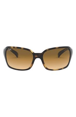 Ray-Ban 60mm Gradient Rectangular Sunglasses in Light Havana