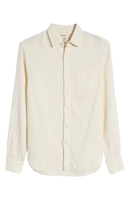 KATO The Ripper Trim Fit Double Gauze Button-Up Shirt in Ivory