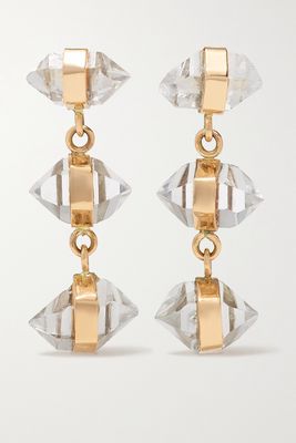 Melissa Joy Manning - 14-karat Recycled Gold Herkimer Diamond Earrings - one size