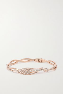 Garrard - Wings Embrace 18-karat Rose Gold Diamond Bangle - one size