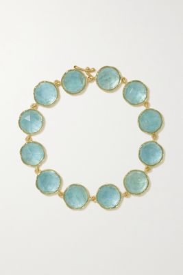 Irene Neuwirth - Classic 18-karat Gold Aquamarine Bracelet - one size