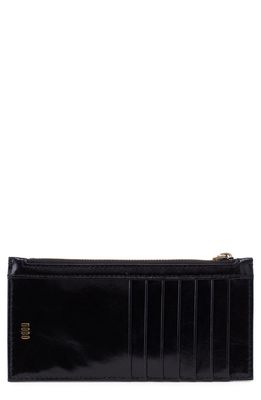 HOBO Carte Leather Wallet in Black