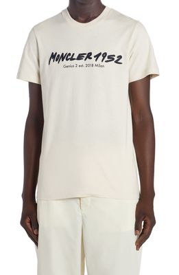 2 Moncler 1952 Embroidered Graphic Tee in 070-White