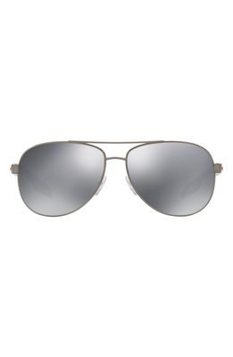 Prada Linea Rossa 62mm Oversize Mirrored Aviator Sunglasses in Gunmetal/light Grey/black