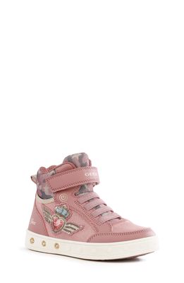 Geox Skylin High Top Sneaker in Dark Pink