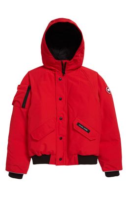 Canada Goose Kids' Rundle Down Bomber Jacket in Red